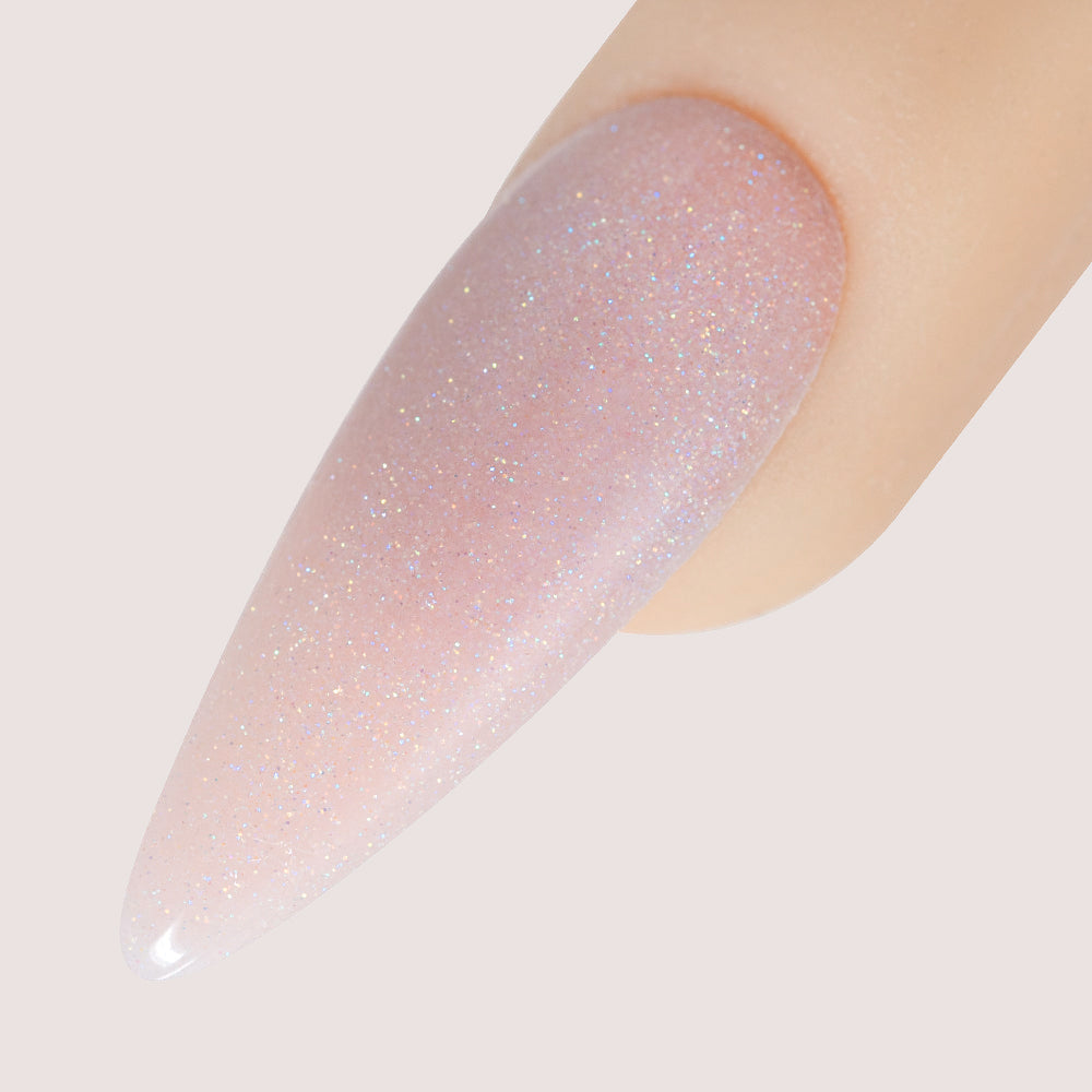 COVER BLUSH ACRYLIC NAIL POWDER, OPAQUE PINK WITH A GLITTER SPARKLE, 45G