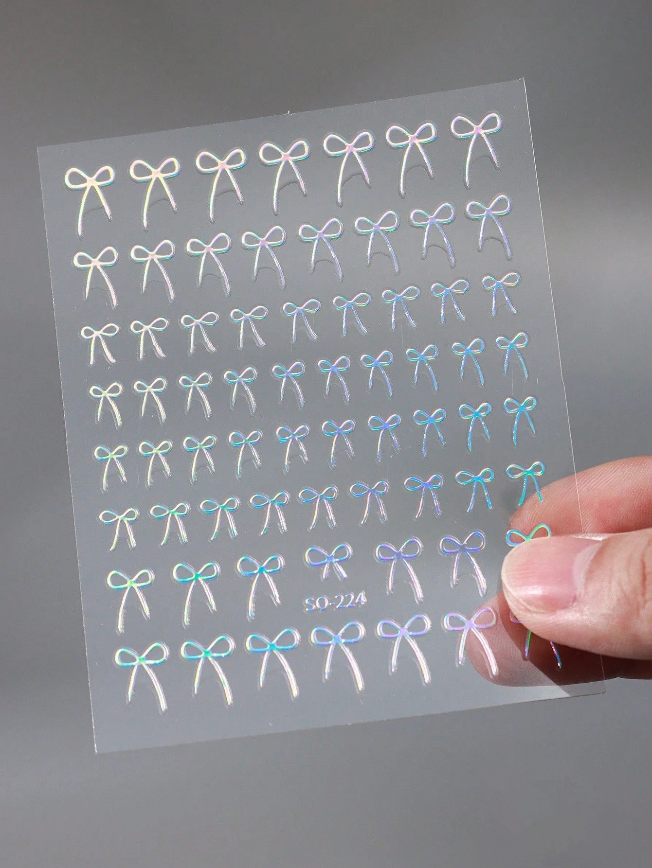 8PCS 3D bow nail art stickers (Black,White,Red,Pink,Laser,Rose gold,laser blue,Gold)