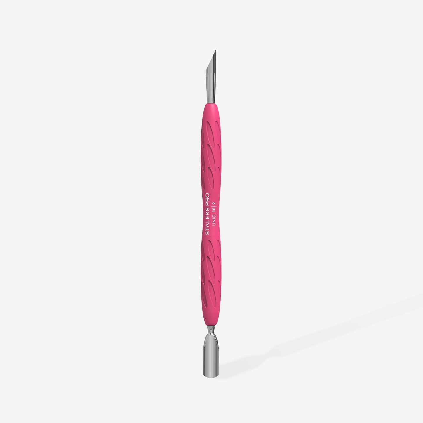 Manicure Pusher Gummy With Silicone Handle UNIQ 10 TYPE 2 (Rounded Narrow And Beveled Pusher)