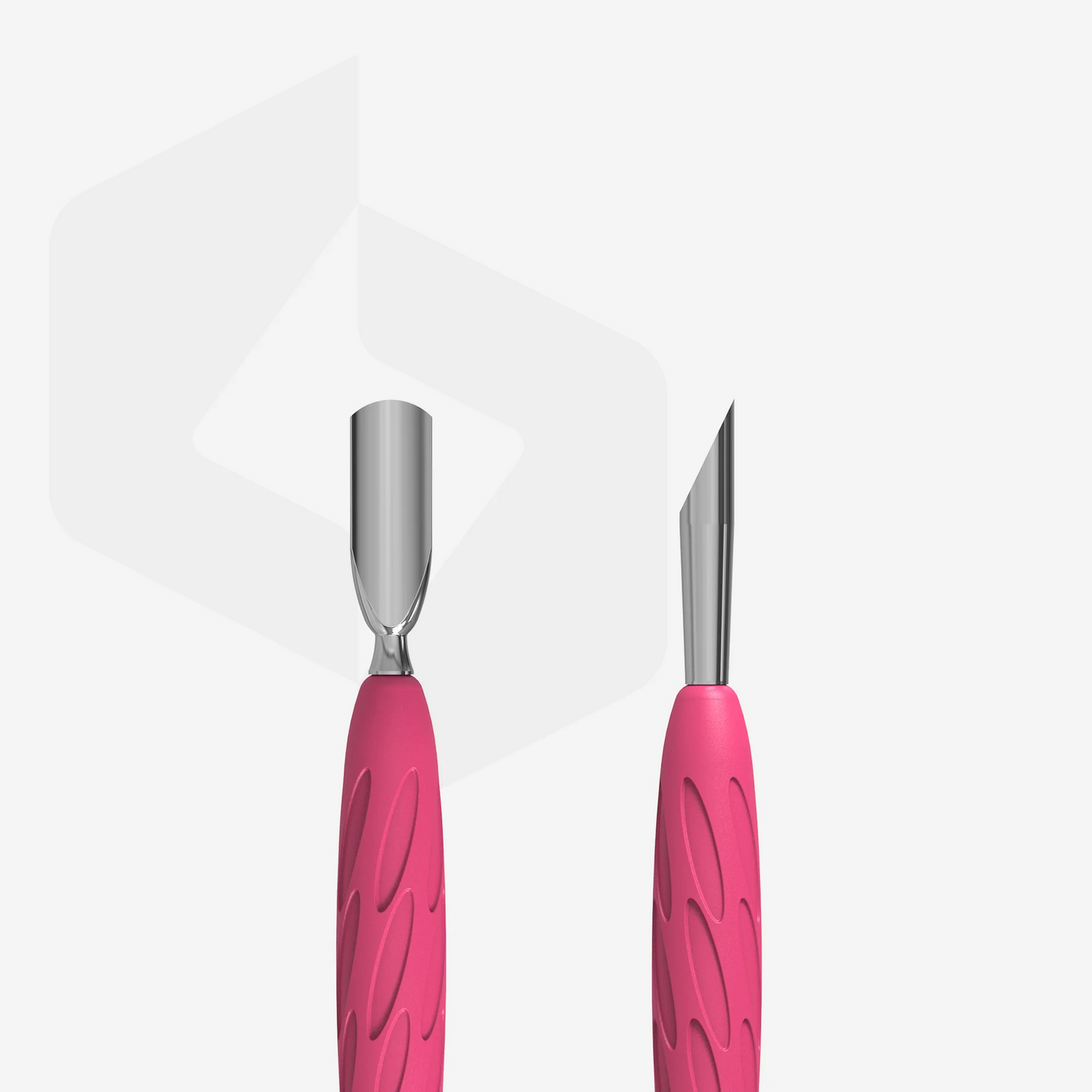 Manicure Pusher Gummy With Silicone Handle UNIQ 10 TYPE 2 (Rounded Narrow And Beveled Pusher)