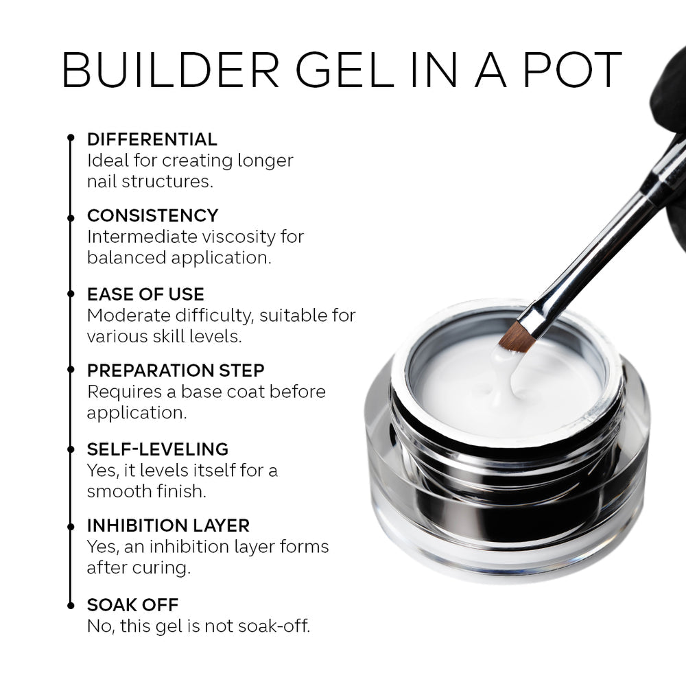 BUILDER GEL IN A POT - CREAMY LIGHT PINK
