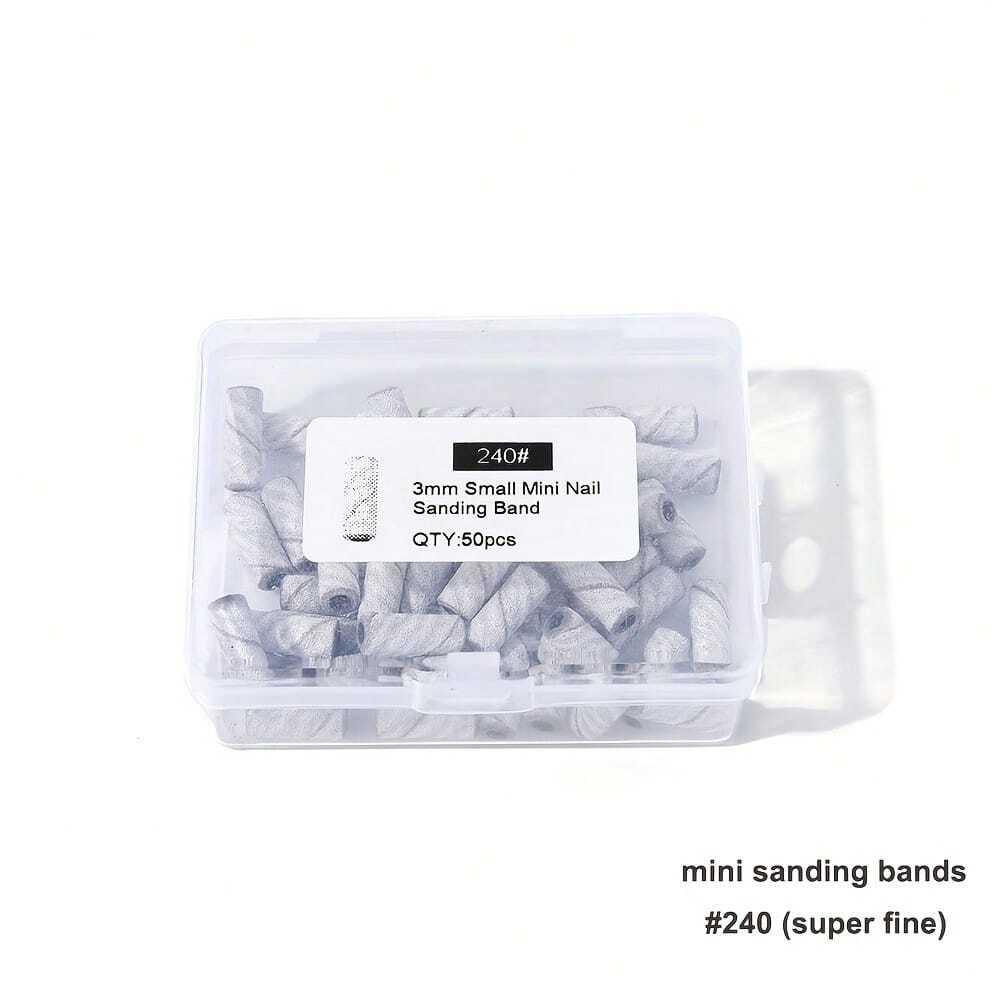 50pcs/Box 3mm Sanding Bands For Nail Art 240 grit