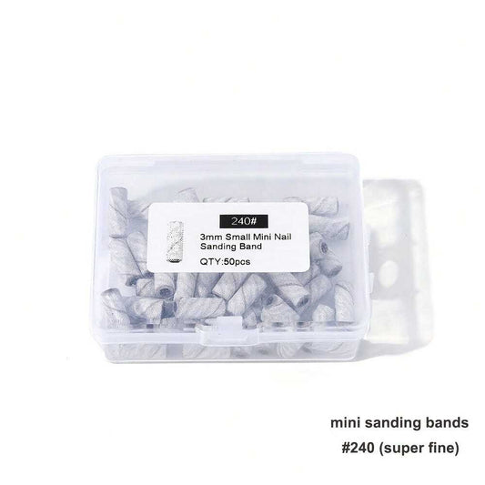 50pcs/Box 3mm Sanding Bands For Nail Art 240 grit