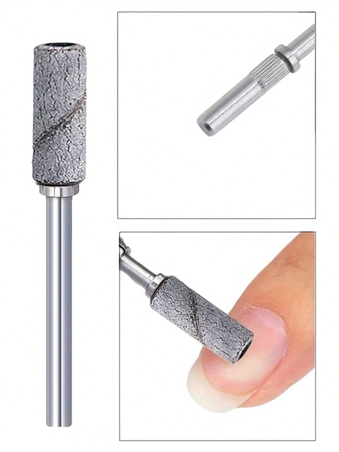 50pcs Mini Nail Files, 3mm Mini Sanding Rings 240#